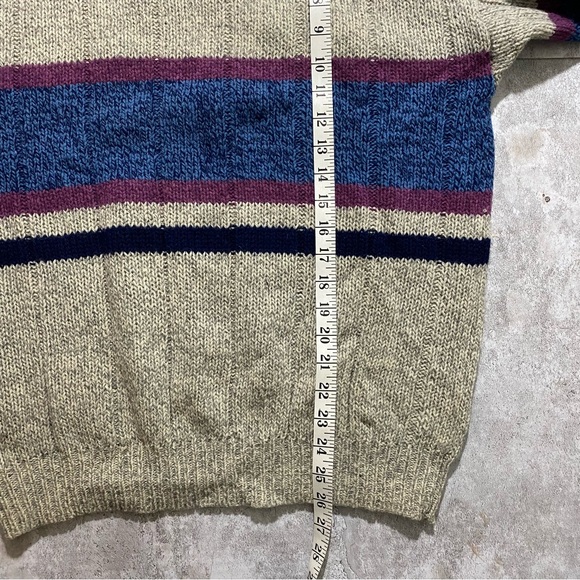 Vintage Woolrich Rare Striped Colorblock Wool Blend Sweater Men's Small Heritage - Picture 6 of 8
